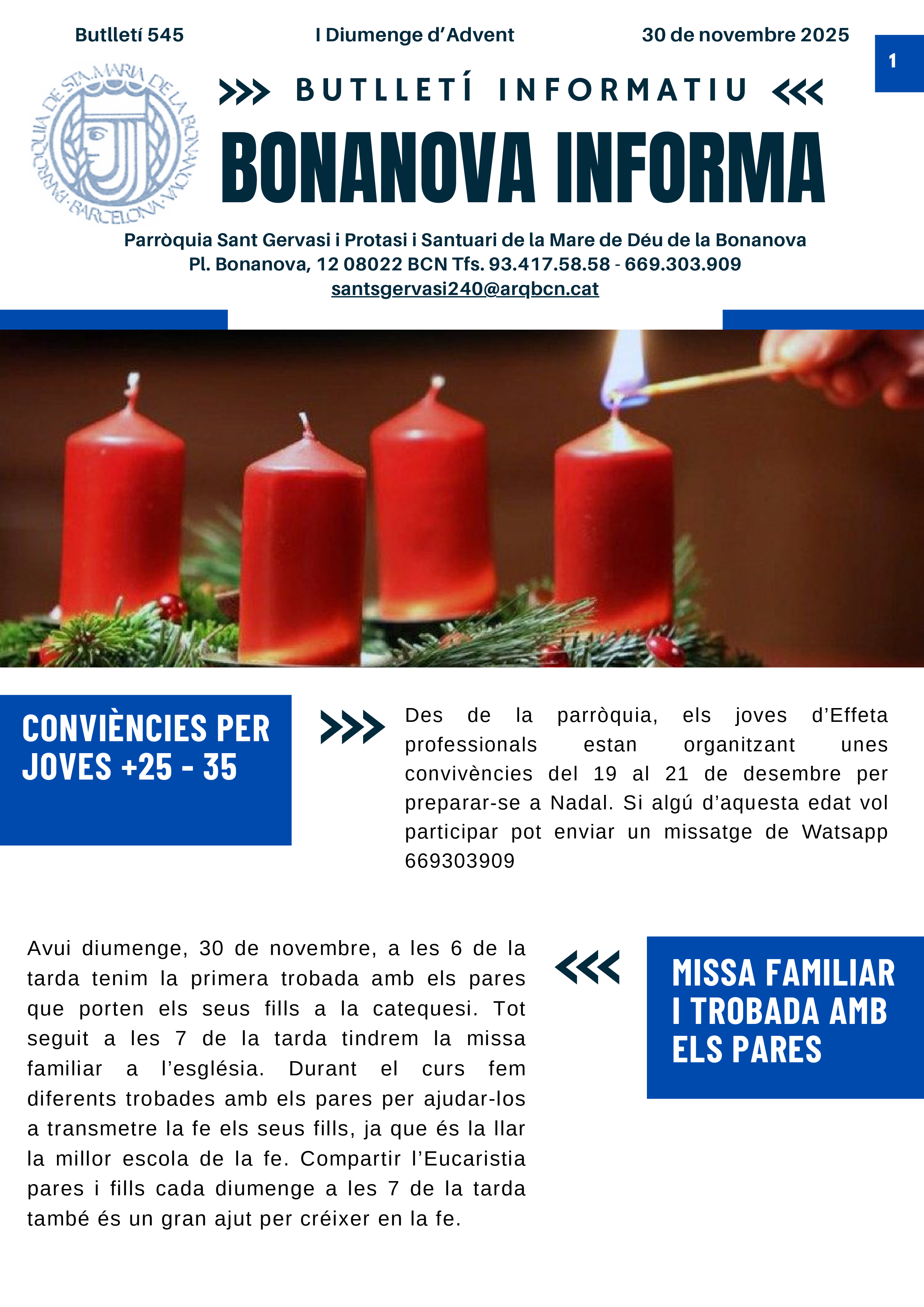 Interior de La Iglesia de la Bonanova