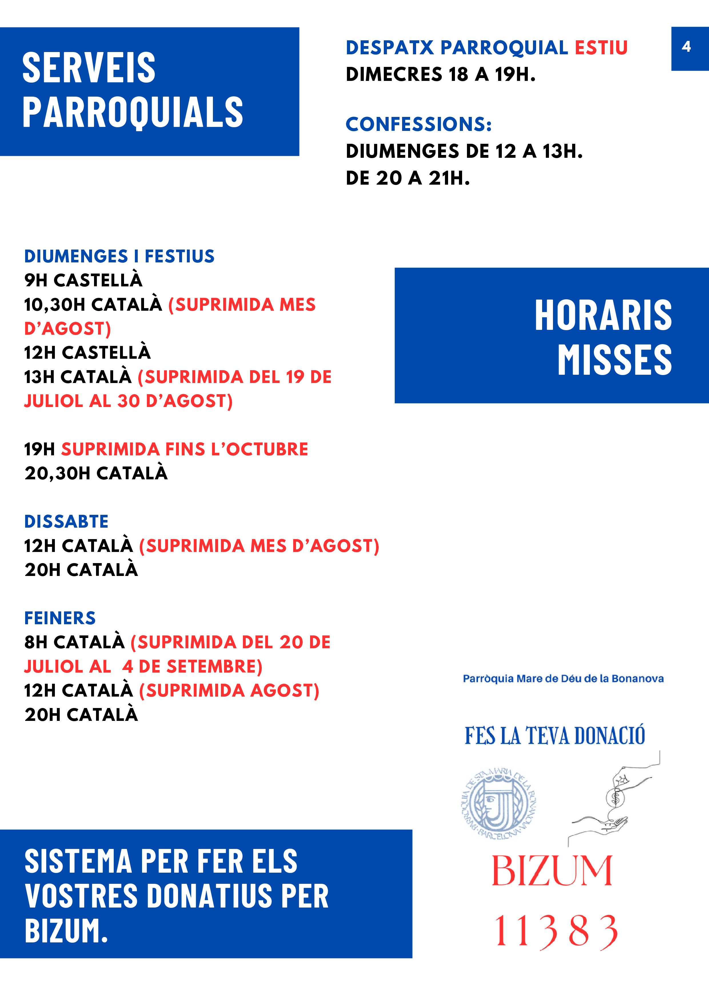 Horarios